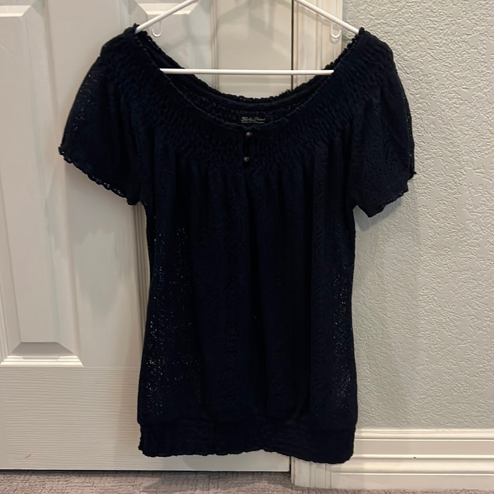 Lucky Brand Eyelet Shirt
